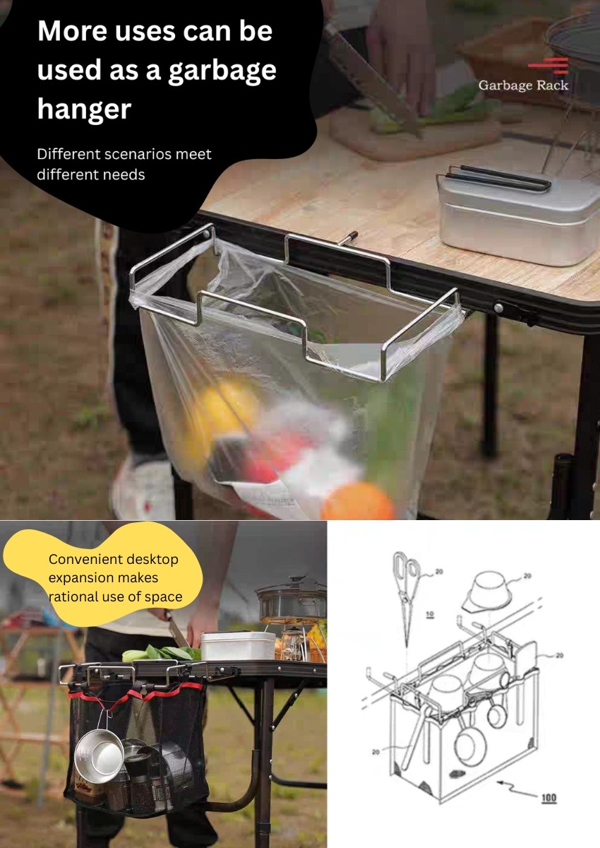 Sundries Storage Rack Garbage Portable Plastic Bag Trash Holder ...