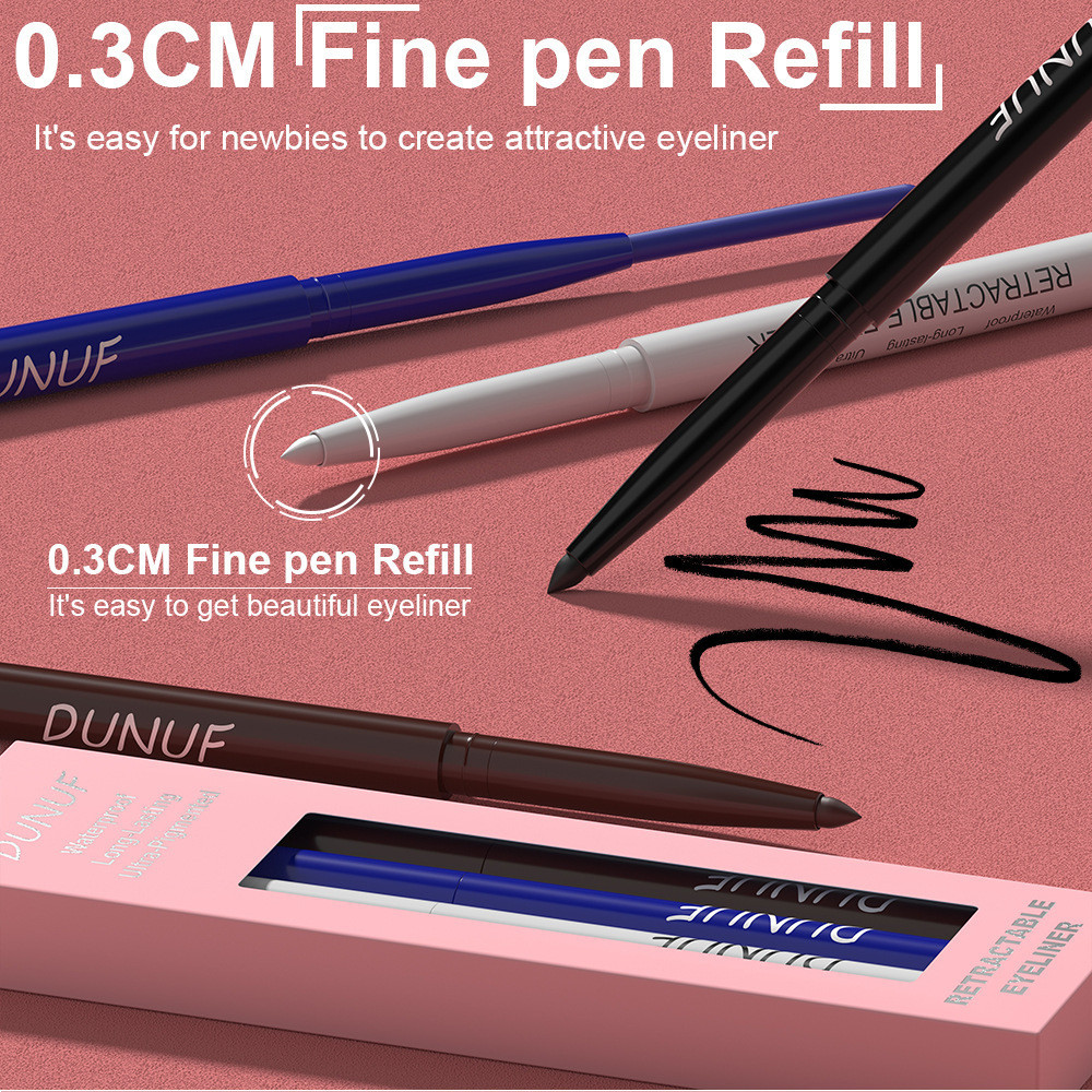 DUNUF 4 Color/set Matte Glitter Gel Eyeliner Pencil Smooth Waterproof