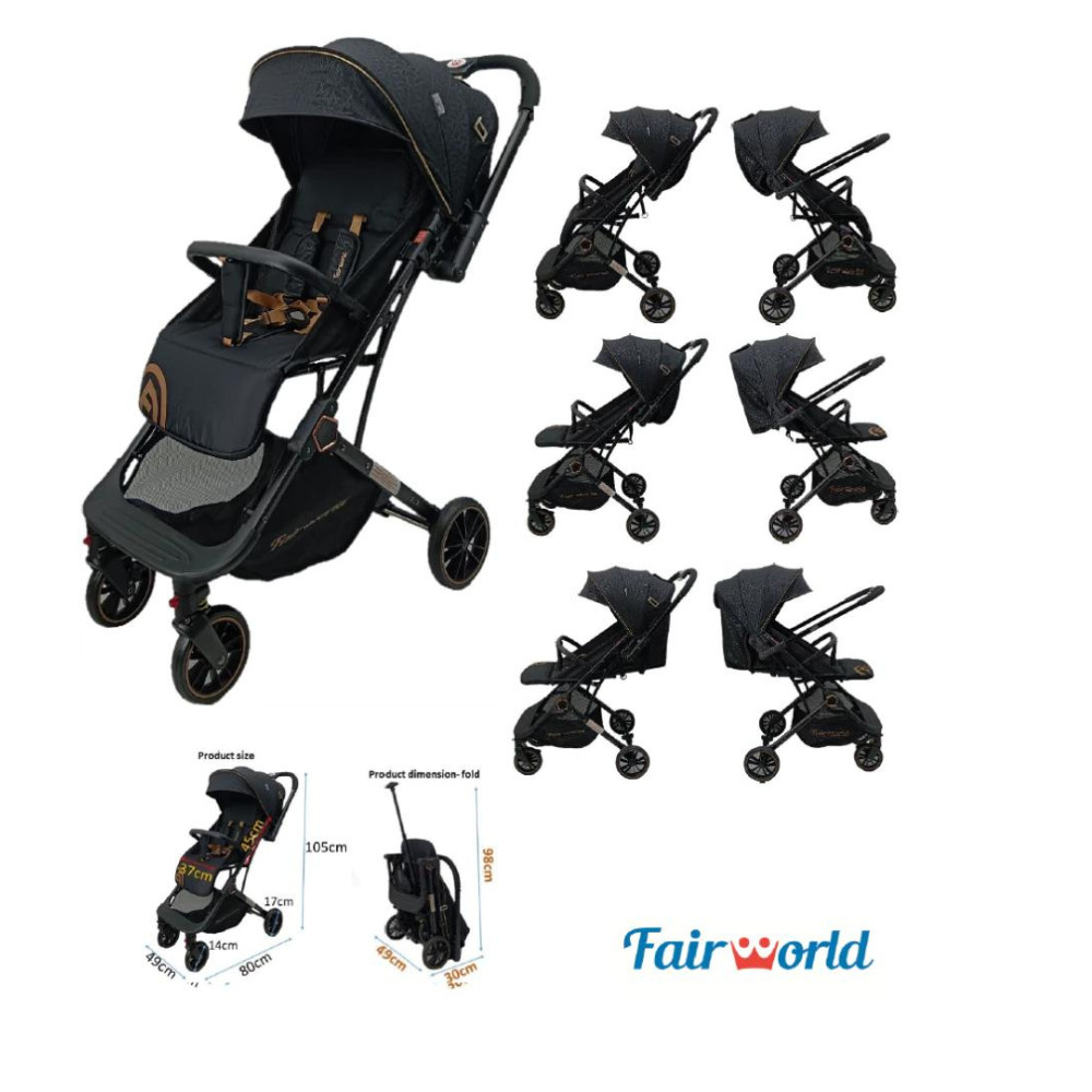 Fairworld Compact Stroller Black Brown Beige WARRANTY 1 YEAR BROTHER BEAR Shopee Malaysia