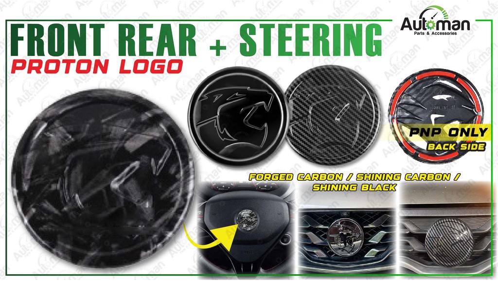 Logo Proton Cover Front Rear Steering Cover Persona Saga VVT MC1 MC2 ...