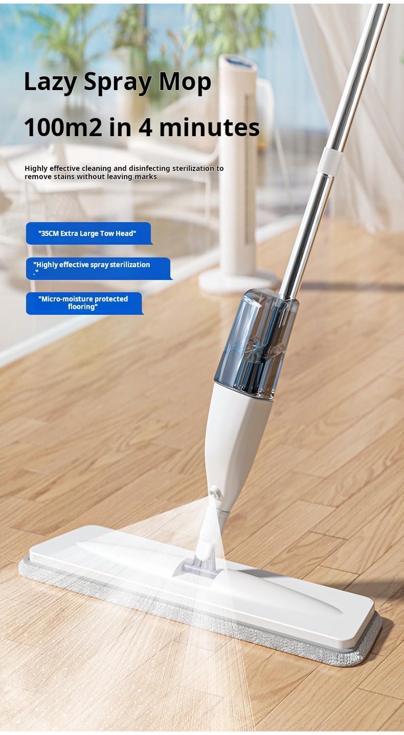 Hands-free wet and dry mop spray water mist for quick cleaning mop ...