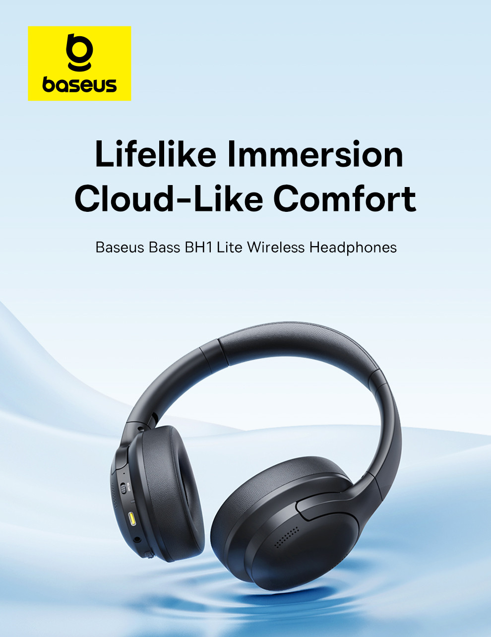 【New Arrivals】Baseus Bass BH1 Lite Wireless Headphones Bluetooth 6.0