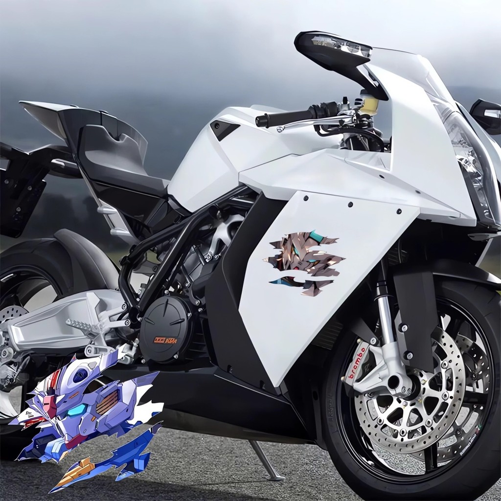 Creative Car Side Decals Babatos Window Tear Handsome Body Anime Gundam ...