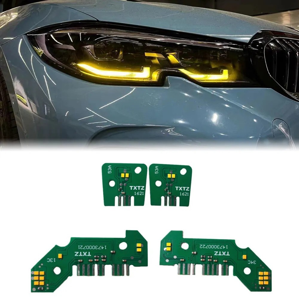Yellow Angel Eyes DRL LED Boards For BMW G20 330e 330i M340i 2019-2021 Headlights