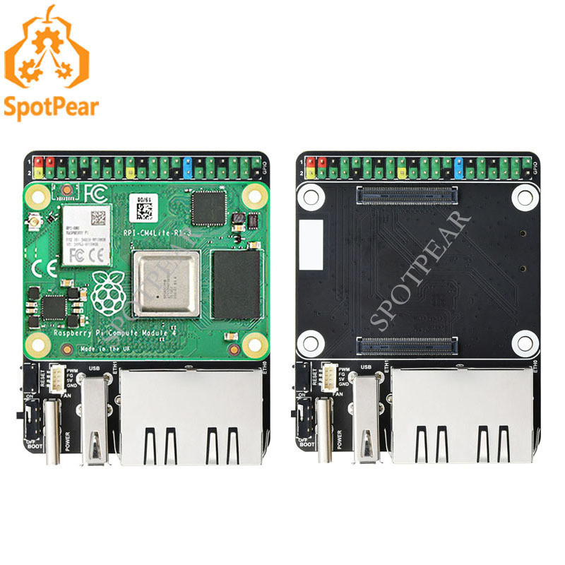 Raspberry Pi Compute Module 4 CM4 IO Board Dual Gigabit Ethernet Mini ...