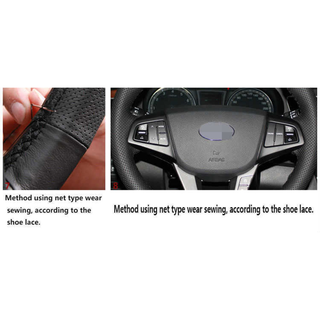 APPDEE Black Suede Leather Car Steering Wheel Cover for BMW F87 M2 F80