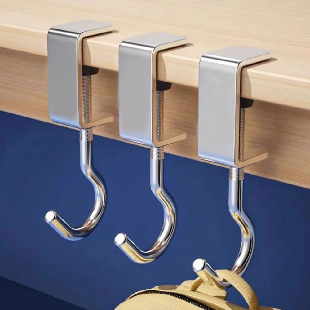 Desk hooks, movable hanging desk hook, portable hook, desk bag holder ...