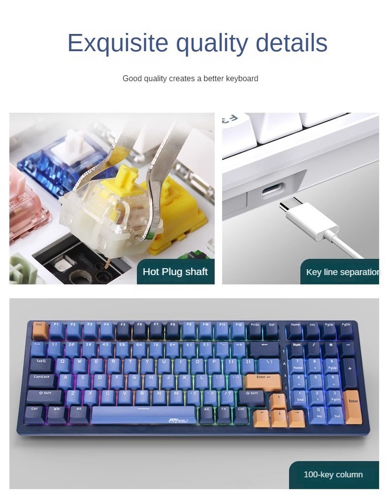New Arrival! RK G98 Tri-Mode customized mechanical keyboard wireless 2 ...