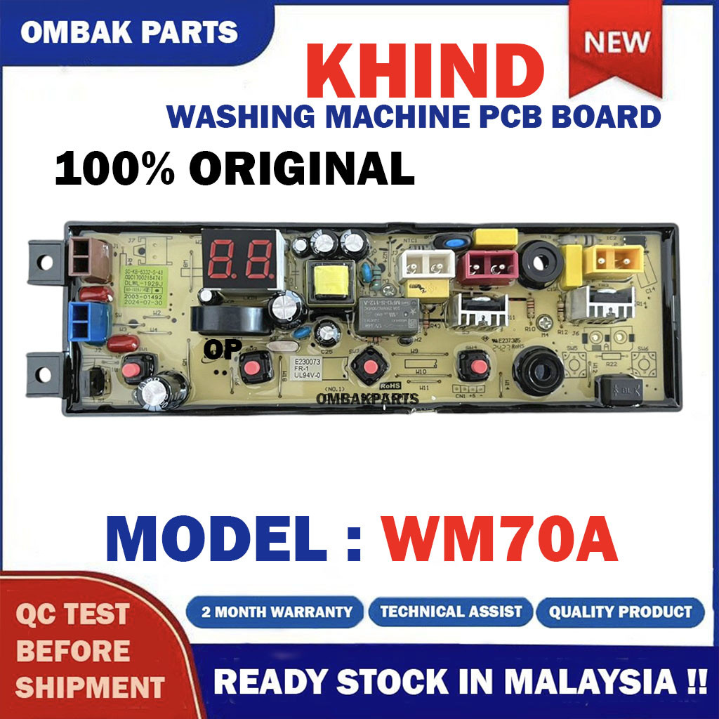 (100 ORIGINAL) WM70A KHIND WASHING MACHINE PCB BOARD / CONTROL BOARD