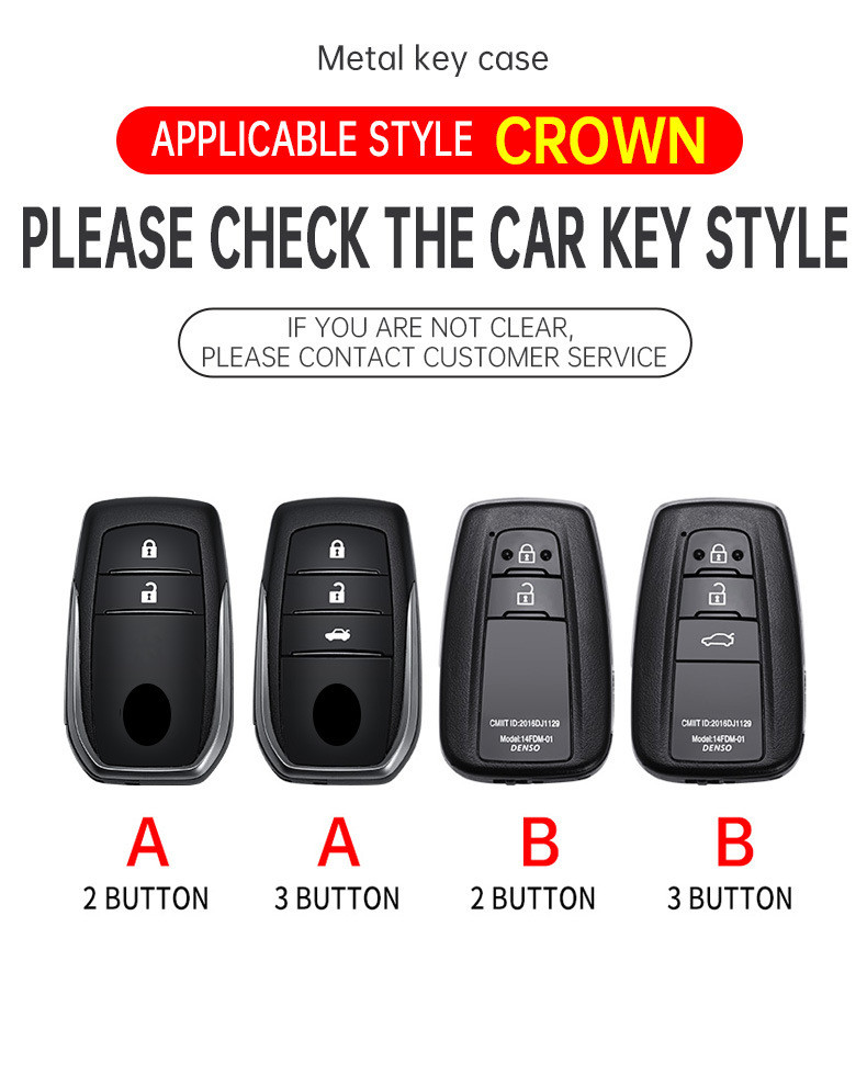 Toyota Corolla Cross Key Case RAV4 Fortuner Innova Zenix Camry Hilux ...