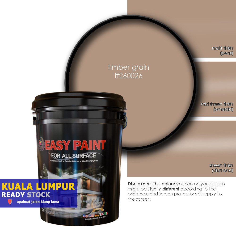1 Liter and 5 Liter - TIMBER GRAIN FF260026, Easy Paint All Surface for ...