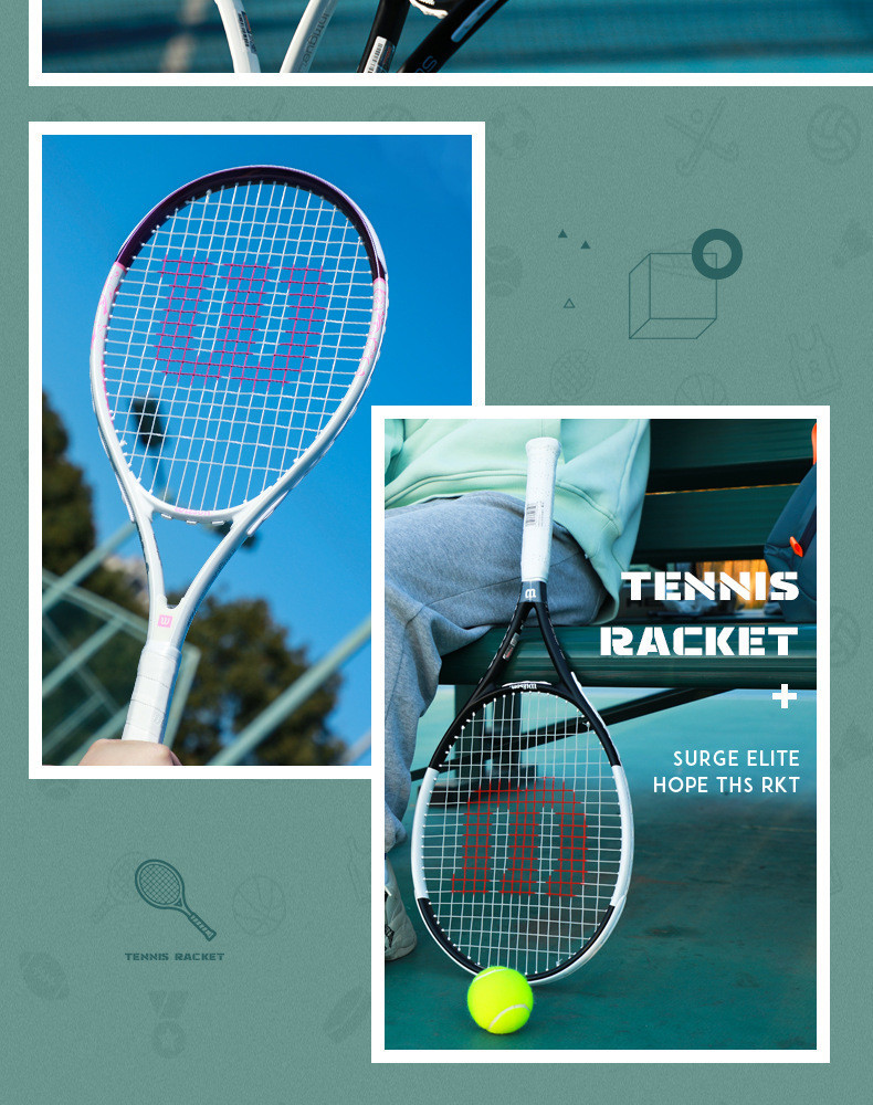 Wilson Beginner Tennis Racket Female Male Professional Single Player ...