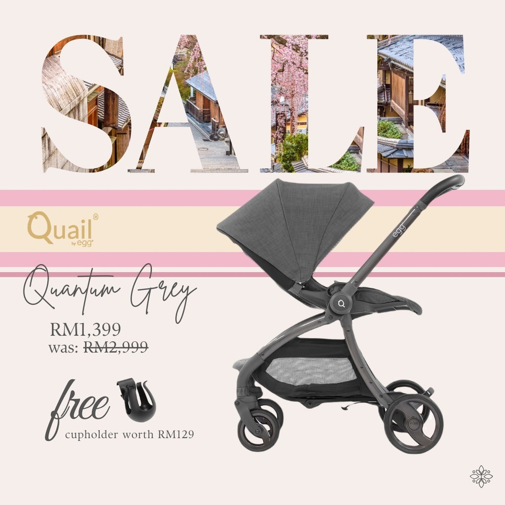 Egg Quail Stroller Quantum Grey On Chassis Shopee Malaysia