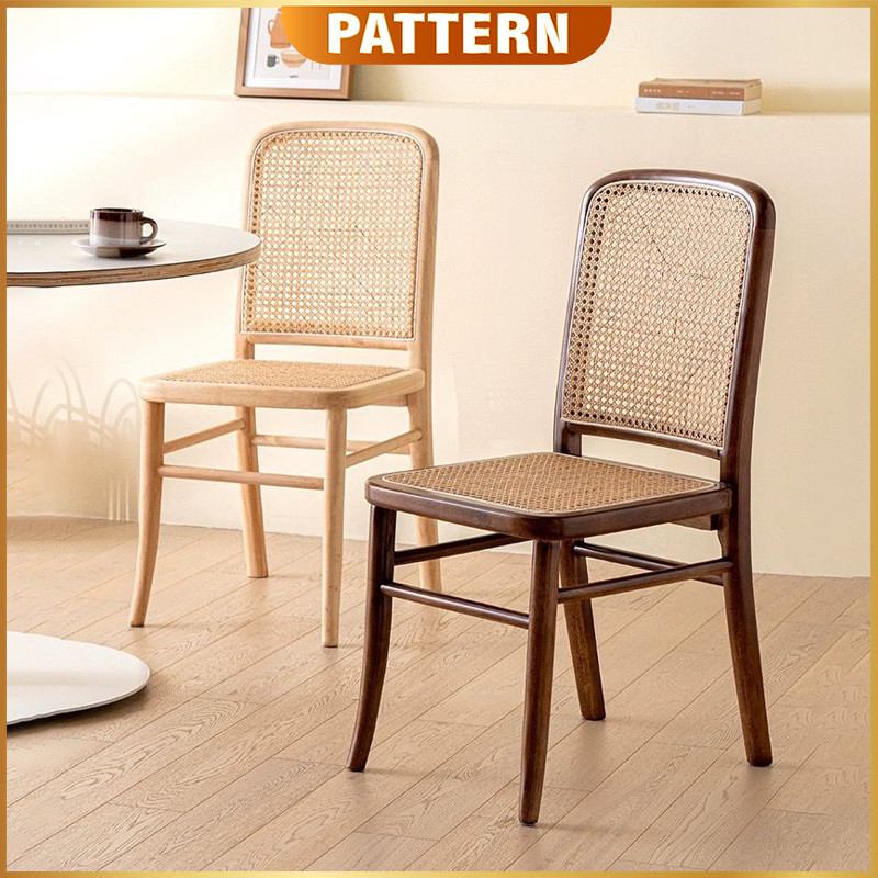 PATTERN Nordic Rattan Backrest Chair | Premium PE Rattan Dining Chair ...