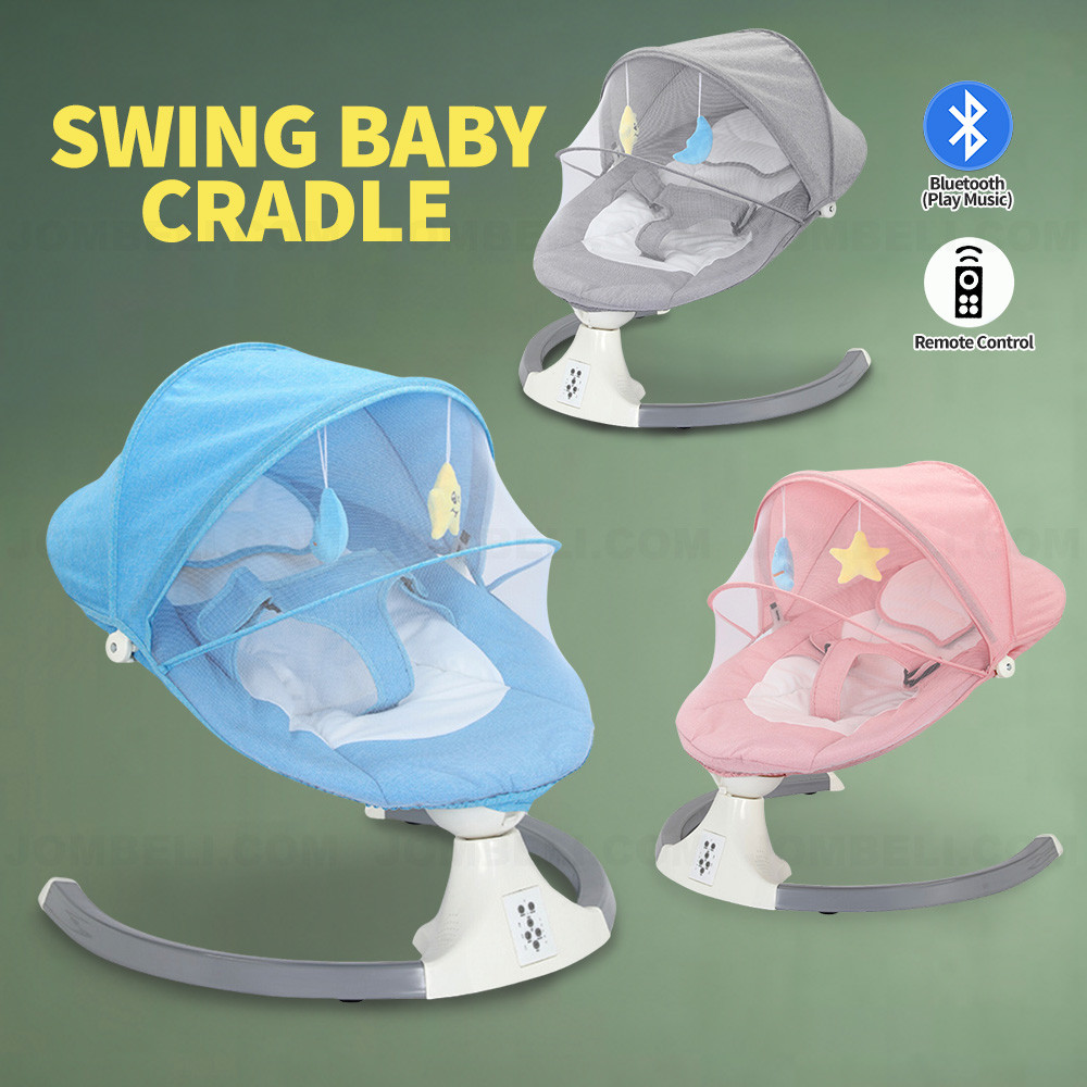 Jombeli SWING BABY CRADLE Self Swing Baby Cradle Swing Leaf Shape Rocking Chair Shopee Malaysia