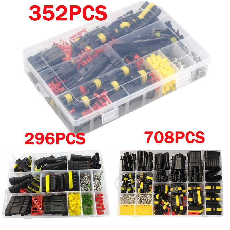 Car Waterproof Connector 708pcs HID Male Female Head Butt Connector ...