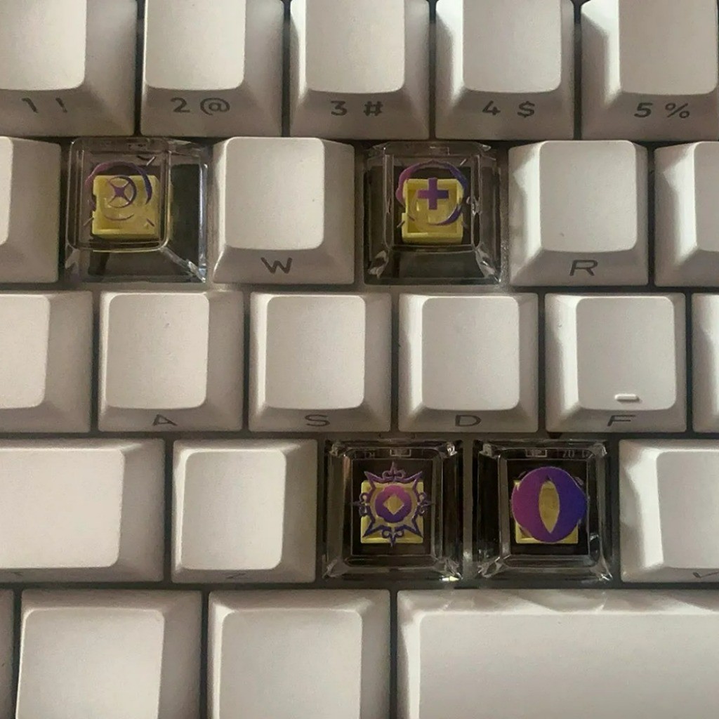 Valorant Keycaps Cherry Profile R4 R1 4 Keys PC Translucent Gaming ...