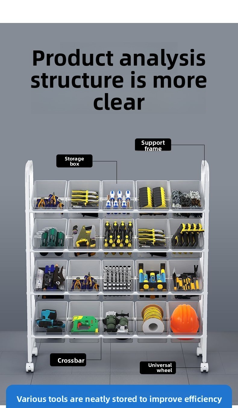 Hardware Repair Storage Workshop Storage Rack Multifunctional Movable ...
