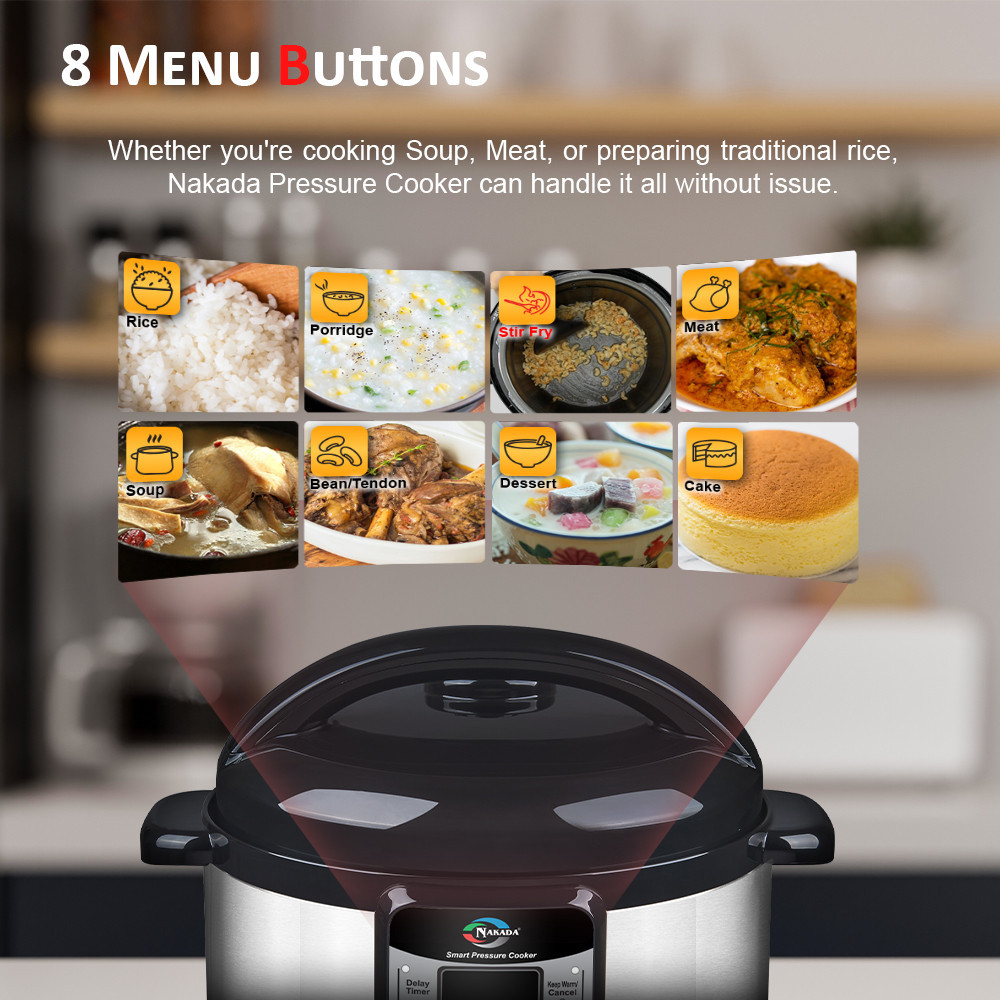 Nakada 6 Litre Dual Pots Smart Pressure Cooker NKD6050 1 NON STICK POT FREE 1 STAINLESS STEEL POT Shopee Malaysia