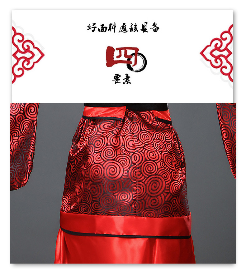 Yellow Embroidered Kids Girls Ancient Hanfu Costume Dress 汉服洛神