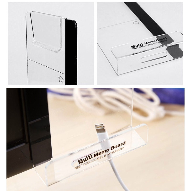 Display Message Board Display Side Sticky Notes Acrylic Whiteboard ...