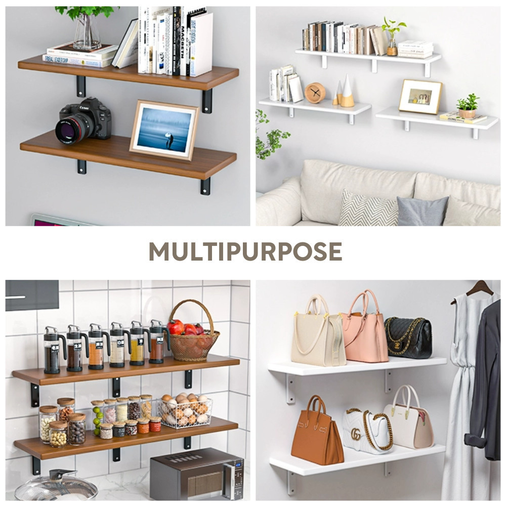 SAVE Wall Shelf Rack Wall Mounted Storage Rack Rak Dinding Wooden ...
