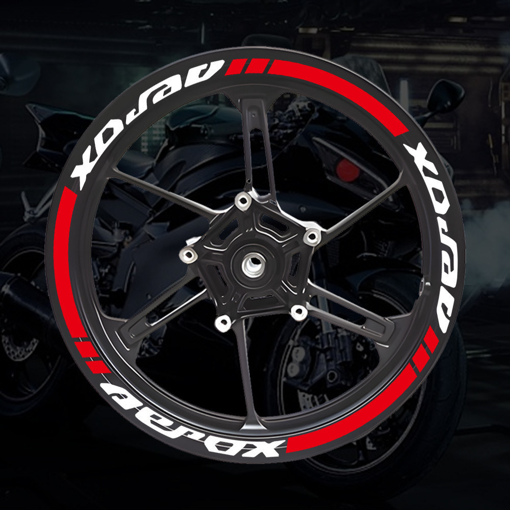 14inch Aerox Wheel Sticker Reflective Motorcycle Wheel Hub Scooter Rim ...