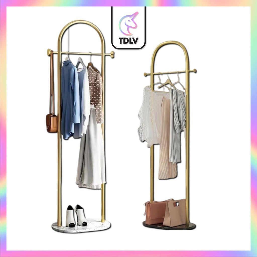 TDLV Steel Clothes Hanger Bedroom Light Luxury Home Living Room Coat ...