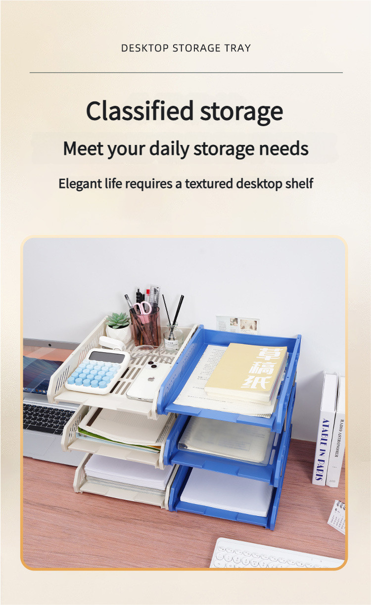 A4 Paper Storage Tray Multipurpose Documents File Storage Rack Desktop ...