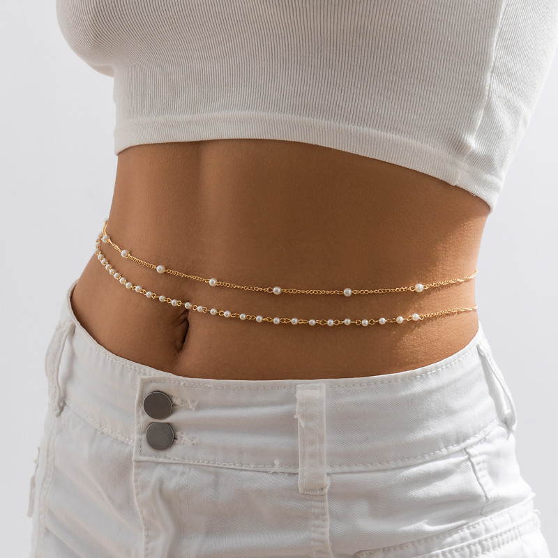 Personality Trend Love Heart Body Chains Sexy Fashion Metal Waist Chain ...