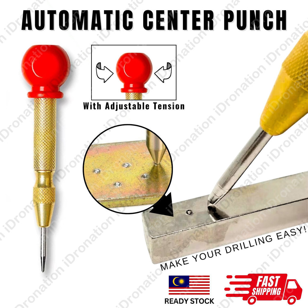 Automatic Punch Center Pin Spring Loaded Marking Starting Holes Tool ...