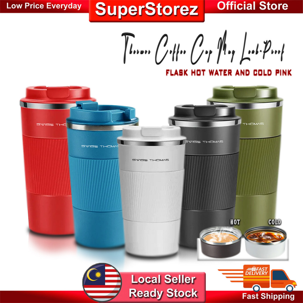 Superstorez SS304 Thermos Coffee Cup Mug Leak-Proof Non-Slip Car Flask ...