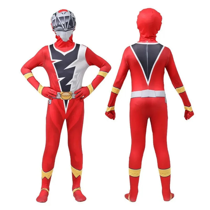 Anime Kids Ranger Knight Dragon Team Costume Jumpsuit Party Cosplay ...