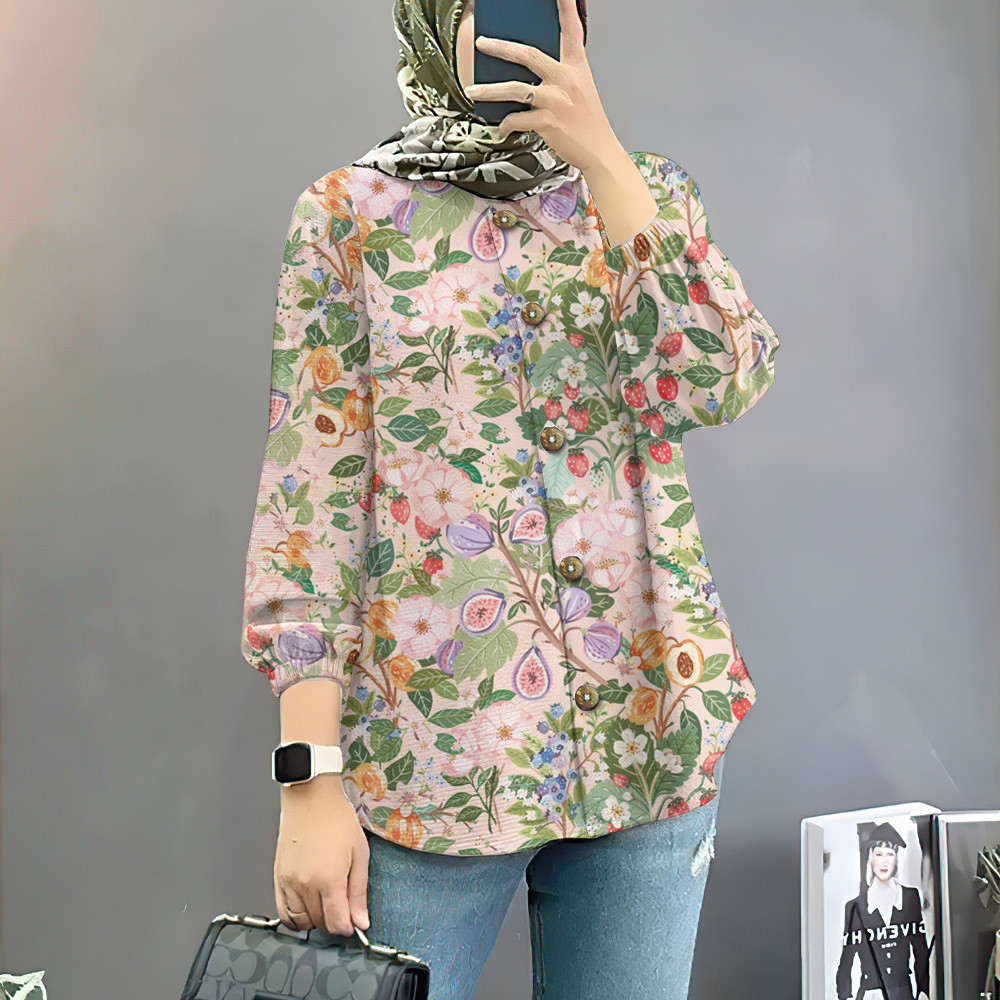 2025 Baju Raya Muslim clothes plus size Baju Raya Vintage floral ...