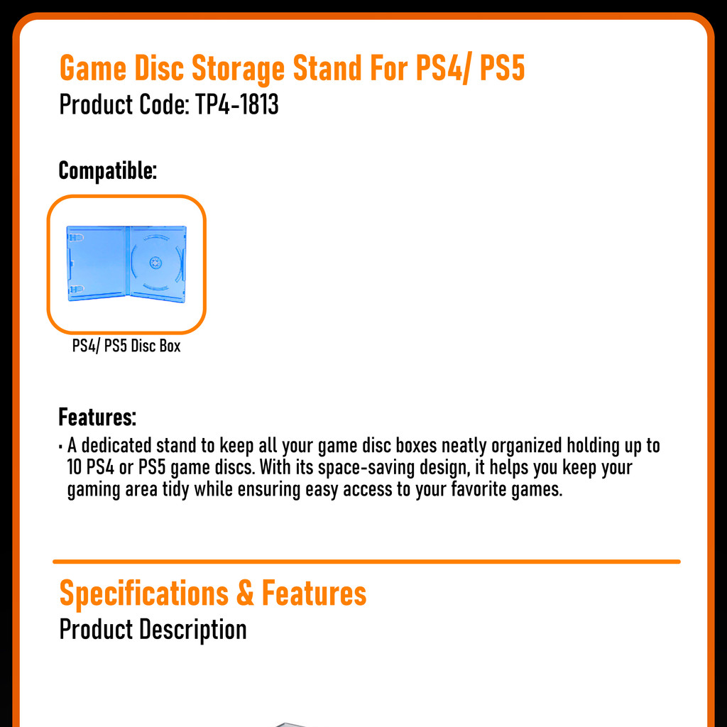 DOBE PS5 PS4 PS3 Game Card Disc Disks Case Storage Rack Stand TP4-1813 ...