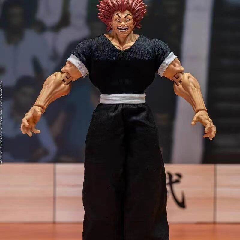 Figurine Hanma Baki 18 Cm – PVC Articulé – Accessoires Interchangeables – Cadeau Fan Manga
