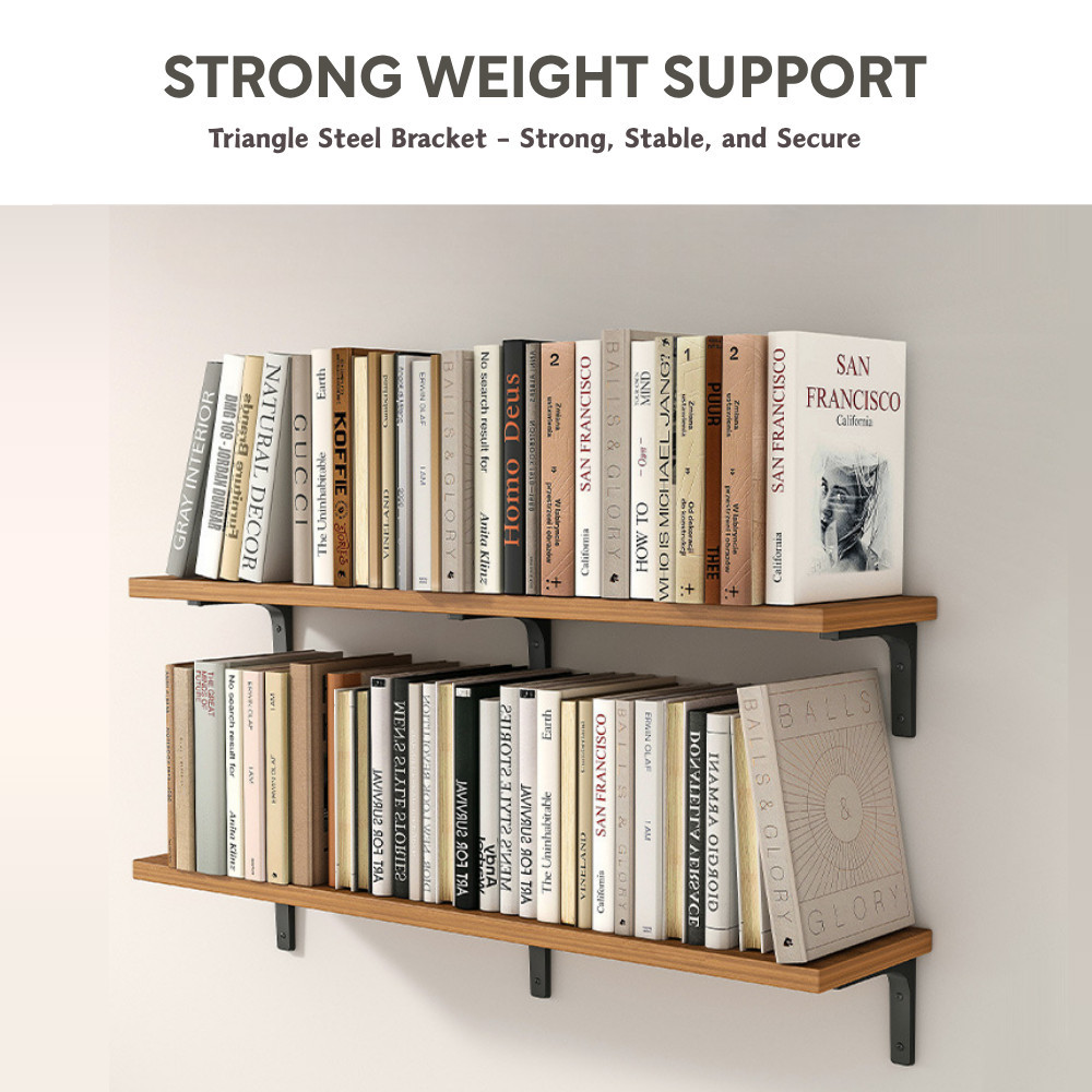 SAVE Wall Shelf Rack Wall Mounted Storage Rack Rak Dinding Wooden ...