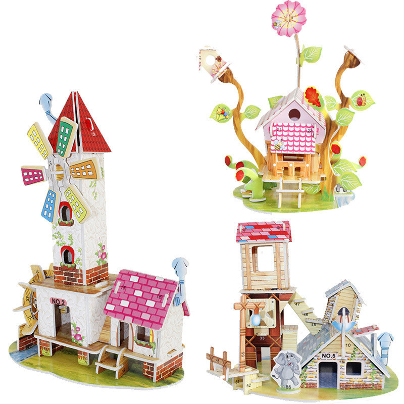 Diy 3d Paper Puzzle For Kids Interactive Educational Building Craft And ...