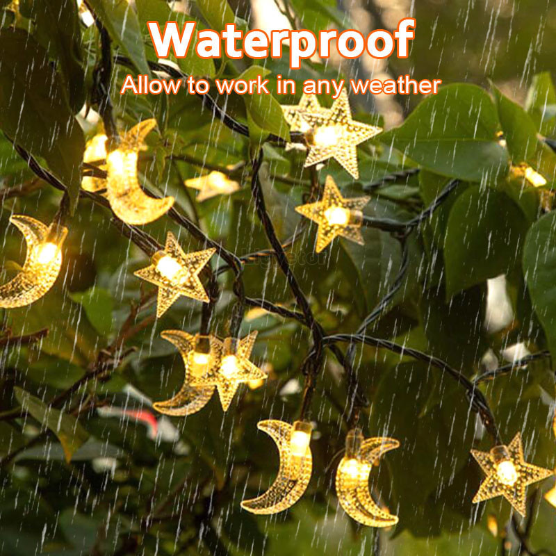 Ligyetor Ramadan Light Star String Light Moon Fairy Lights for Eid ...