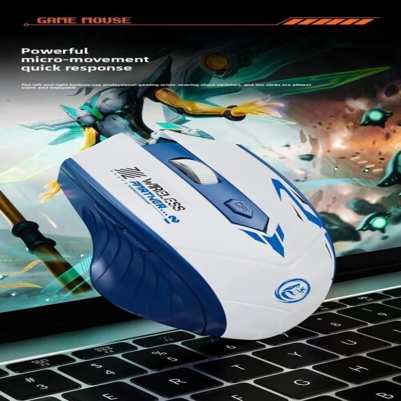 Rechargeable Bluetooth Mouse 5.4G Wireless PC Gamer Mouse Mecha style ...