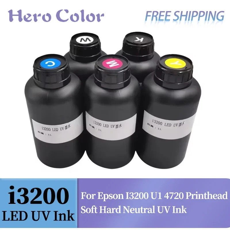 i3200 LED UV Ink neutral ink Curable Varnish UV Primer Liquid For Epson ...