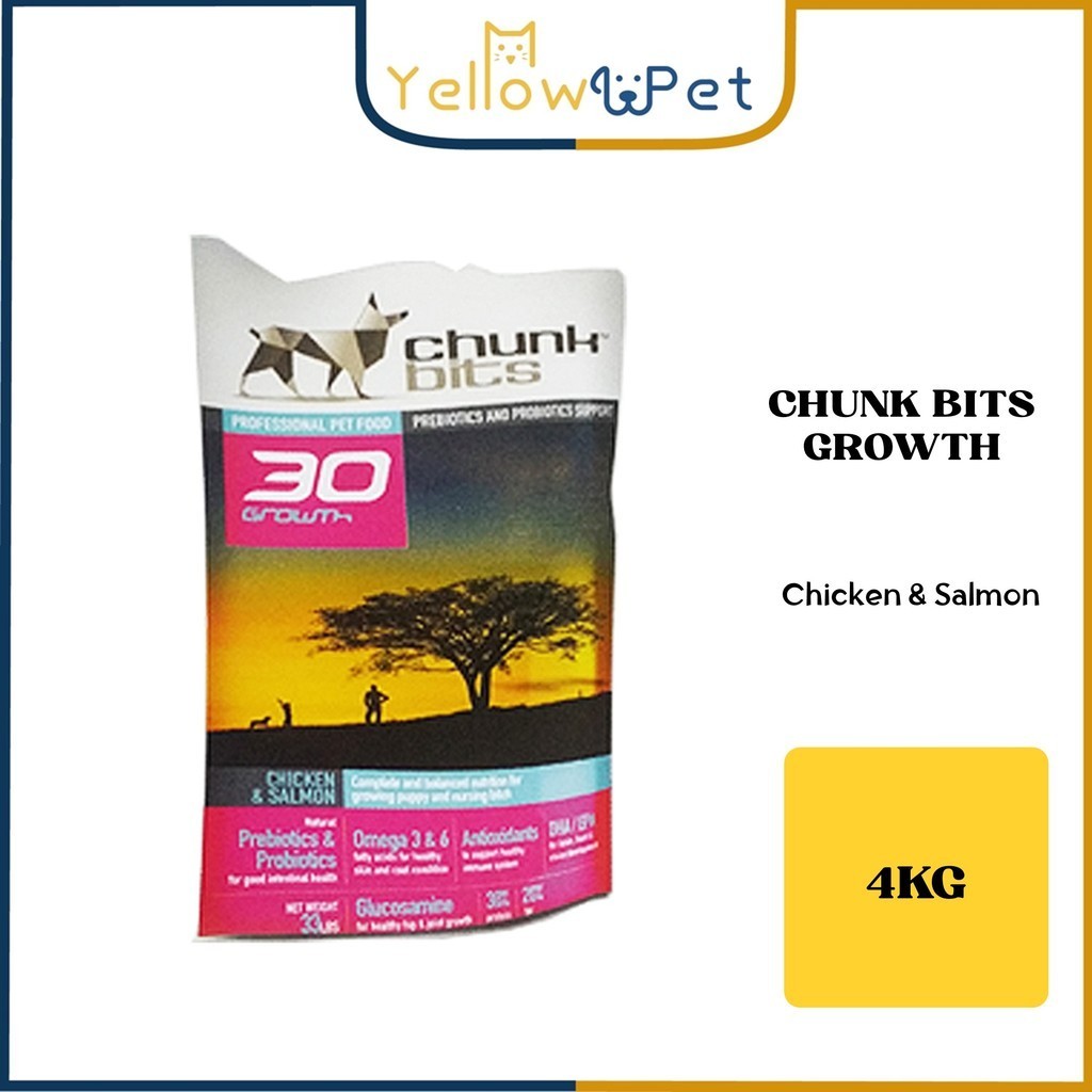 Chunkbits Puppy Growth Chicken & Salmon 4kg | Shopee Malaysia