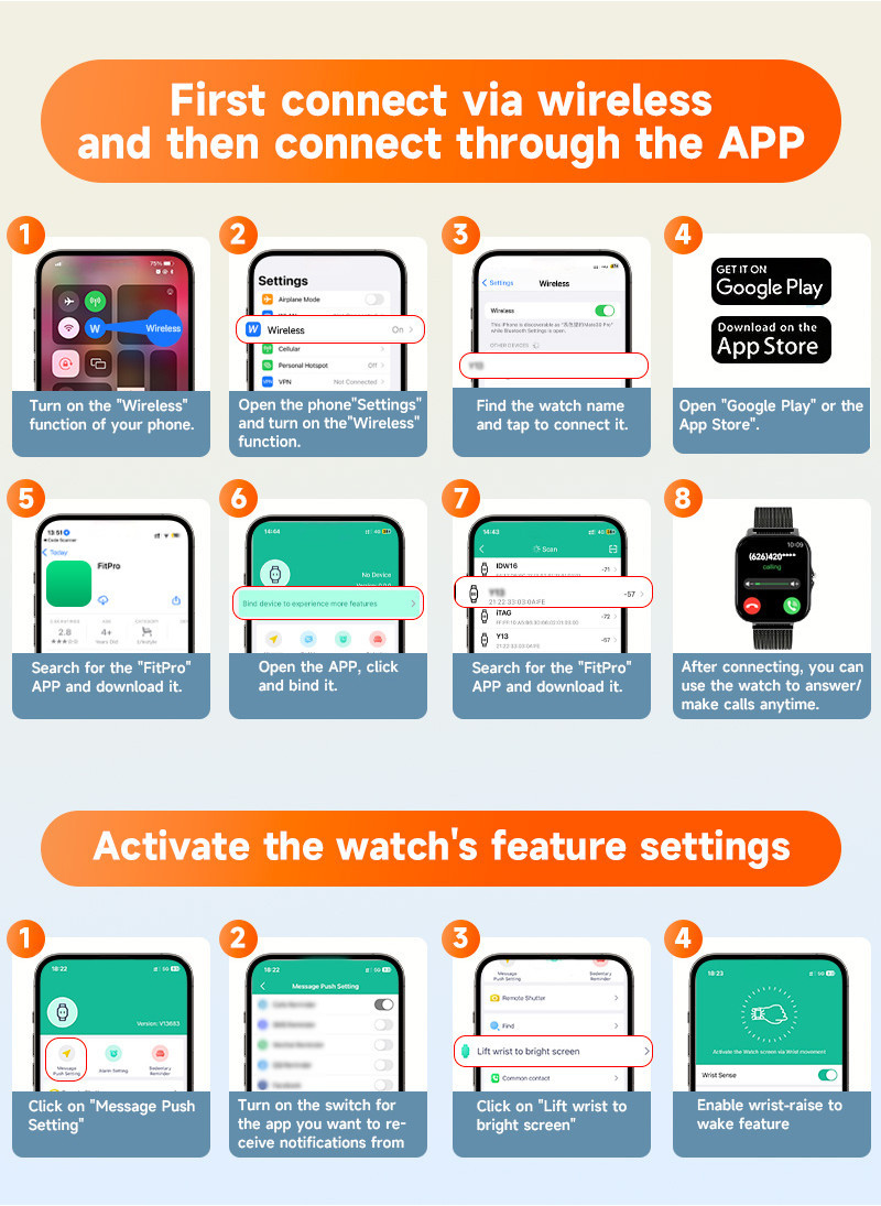 CLEC 【MY Stock】 Y13 Smart Watch Full Touch Fitness Tracker Bluetooth ...