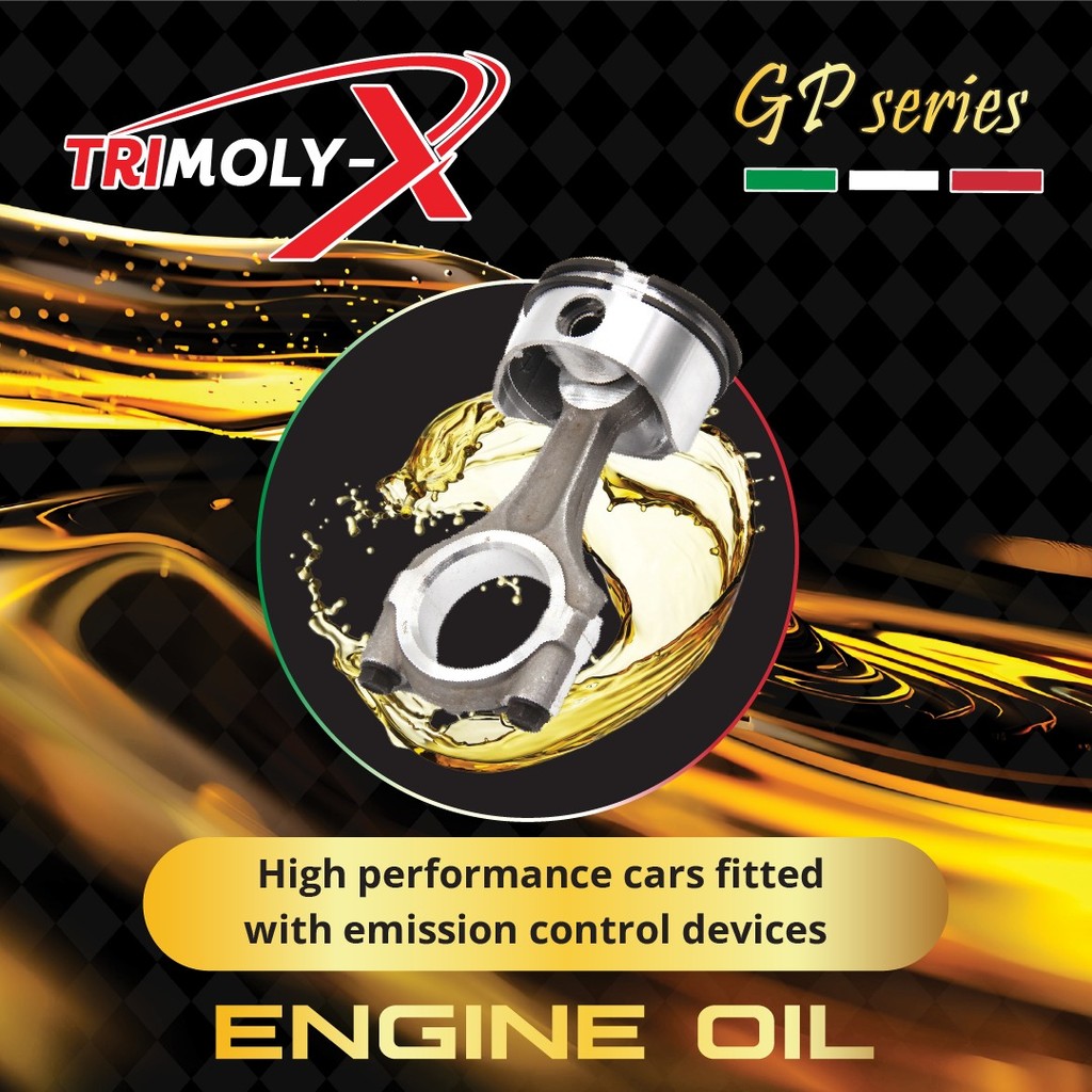 TRIMOLY-X GP SERIES 10W40 ESTER SEMI SYNTHETIC ENGINE OIL SP/CF 4L Car ...