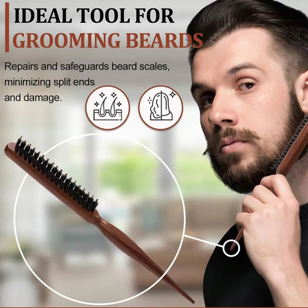 Three Rows Fluffy Hair Beating Comb Bristle Comb Styling Curly Hair ...