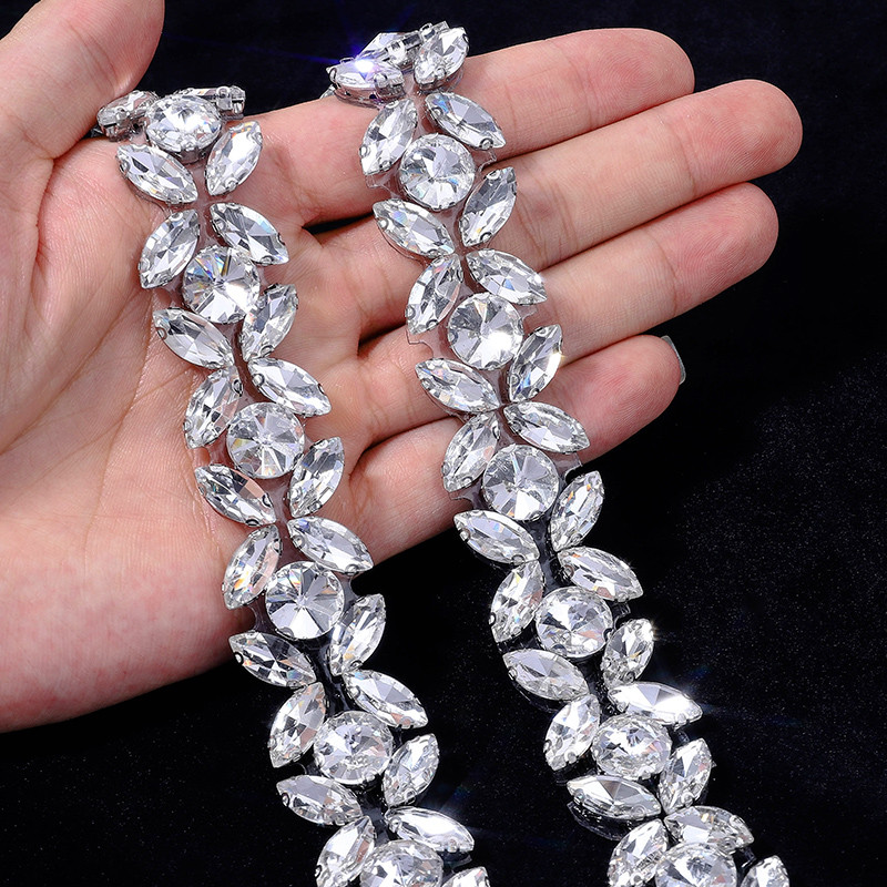 Qiao Iron-On Crystal Rhinestone Trim (1 Yard) | Shopee Malaysia