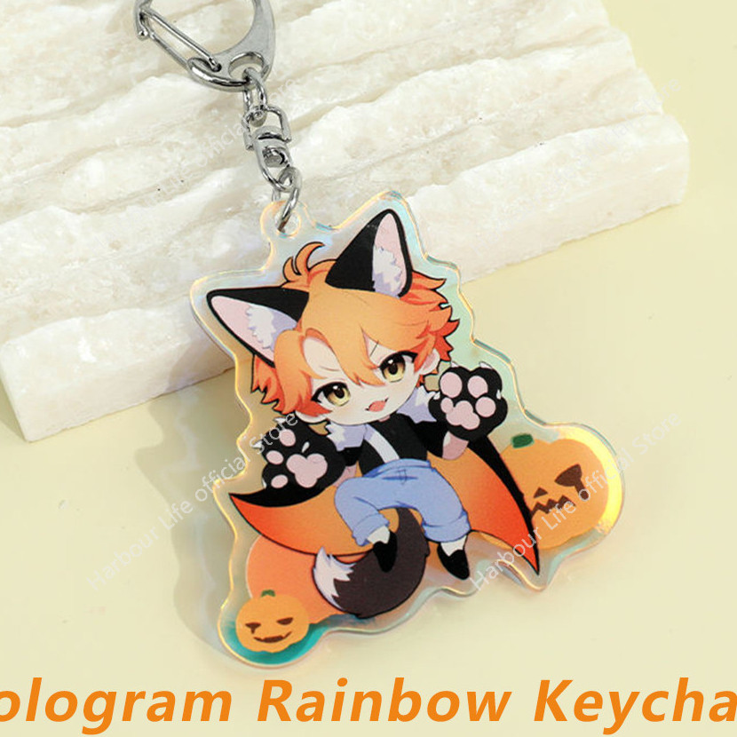 Custom Keychain Cartoon Acrylic Key Chain Photo Customized Anime Charms ...