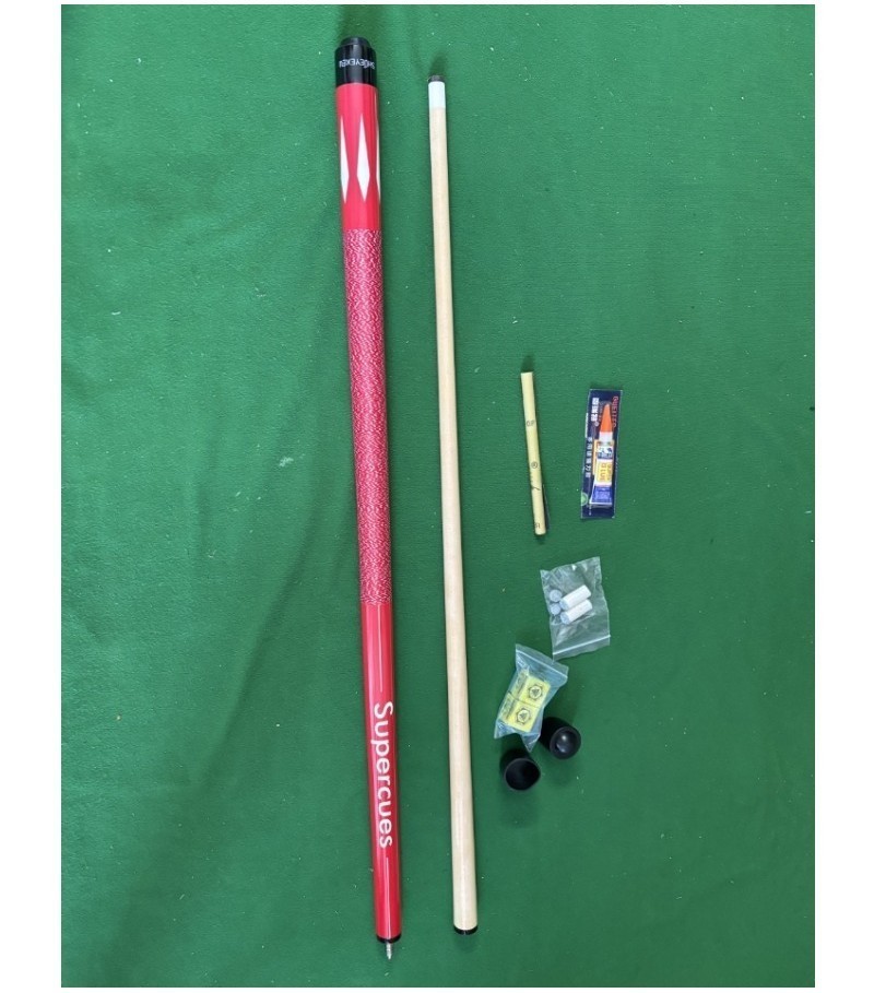 Billiards Cue Red Pool Cue Set Snooker Cue Large Head 13mm Billiard Cue ...