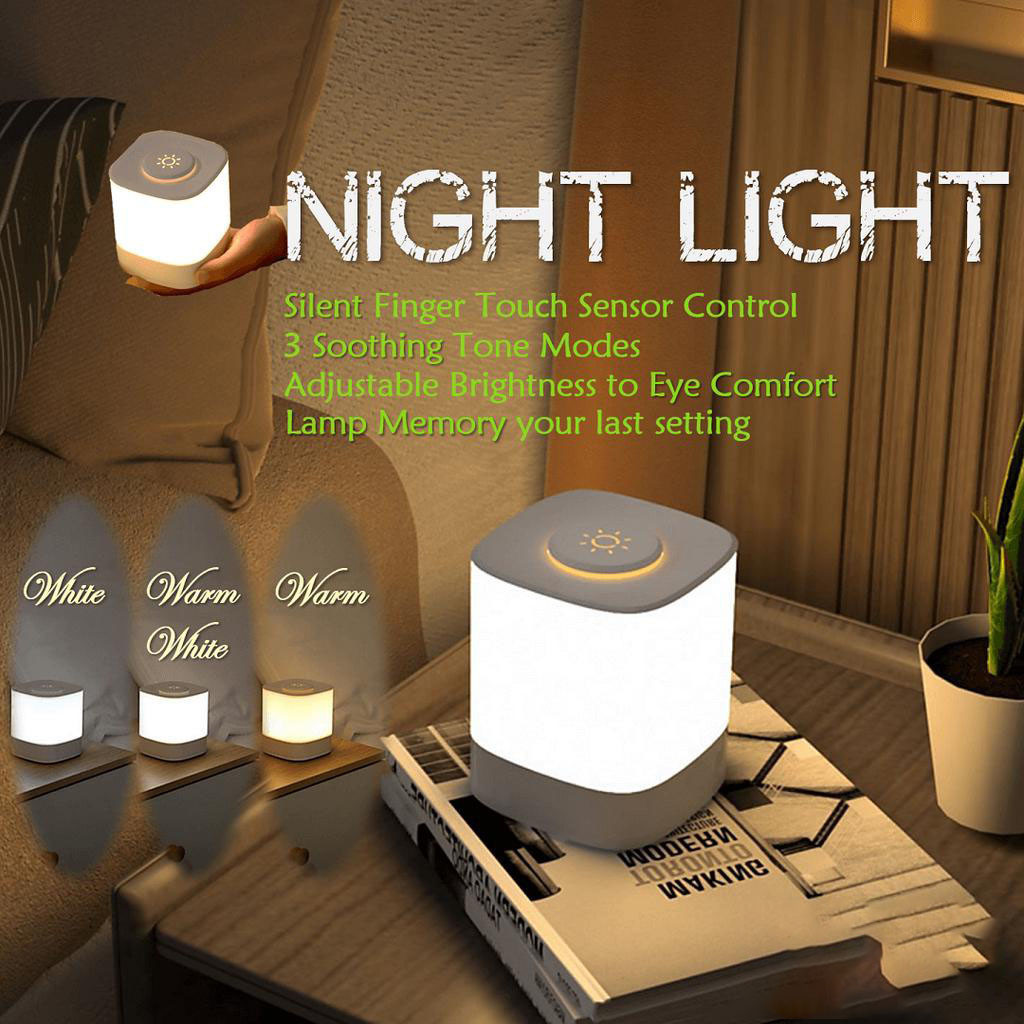 Table Lamp, Touch Control, 3 Types Of Light Color Adjustment, Long-term ...