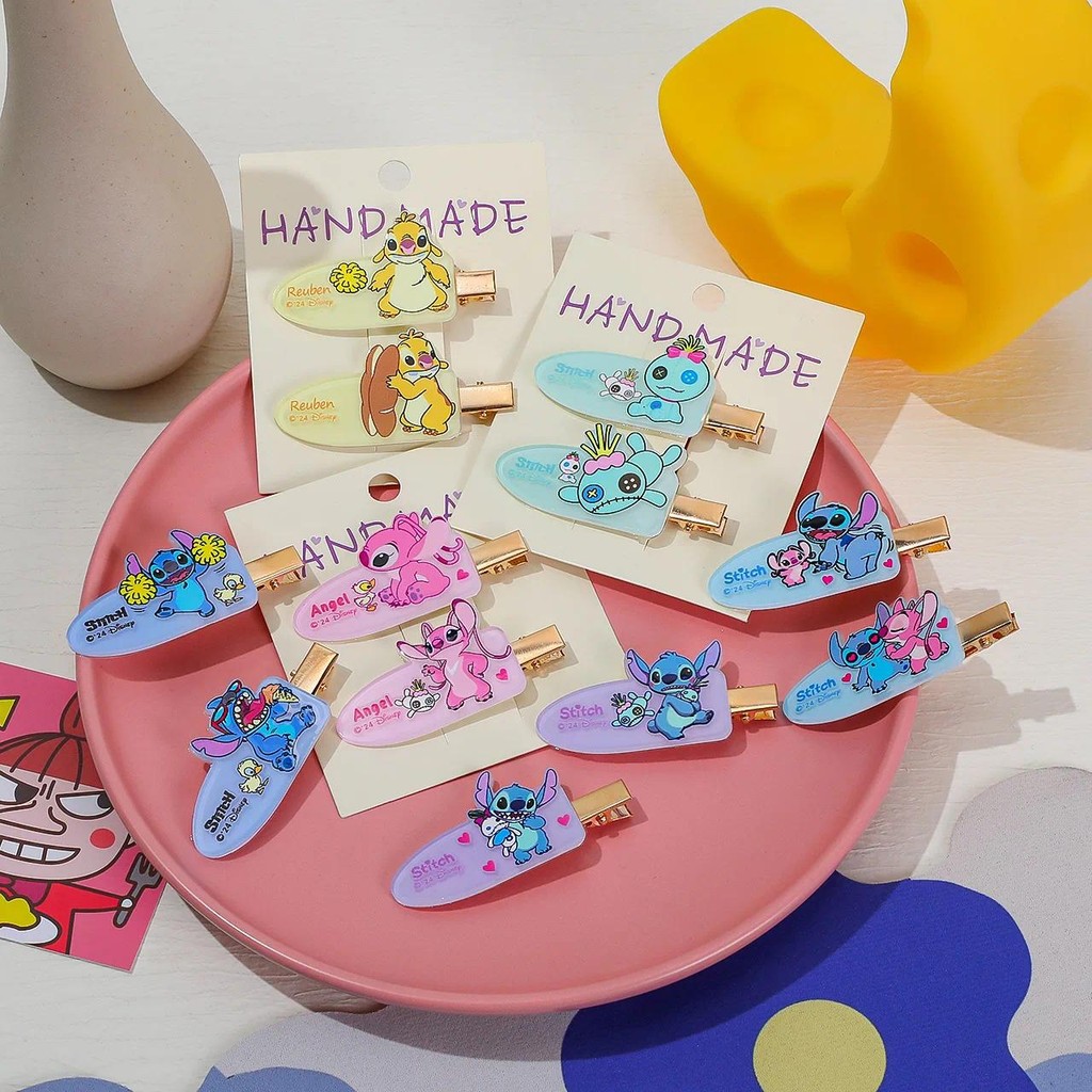 Disney Stitch Anime Hairpin Cartoon Accessories Hairpin Headdress Sweet ...